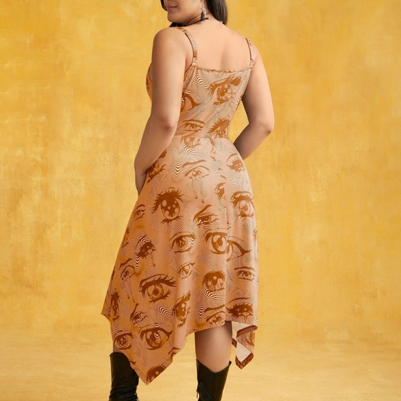 NWT BLOOMCHIC 18-20 CORAL ORANGE KNIT CAMI MIDI DRESS WITH POCKETS - Picture 3 of 7